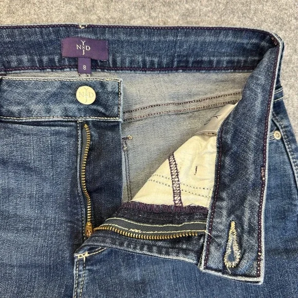 NYDJ Barbara Bootcut Jeans Womens 8 Blue Denim Medium Wash Lift & Tuck Stretch - Picture 7 of 13